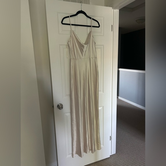 Pretty Lavish Keisha Maxi Dress Matte Champagne - Picture 3 of 5